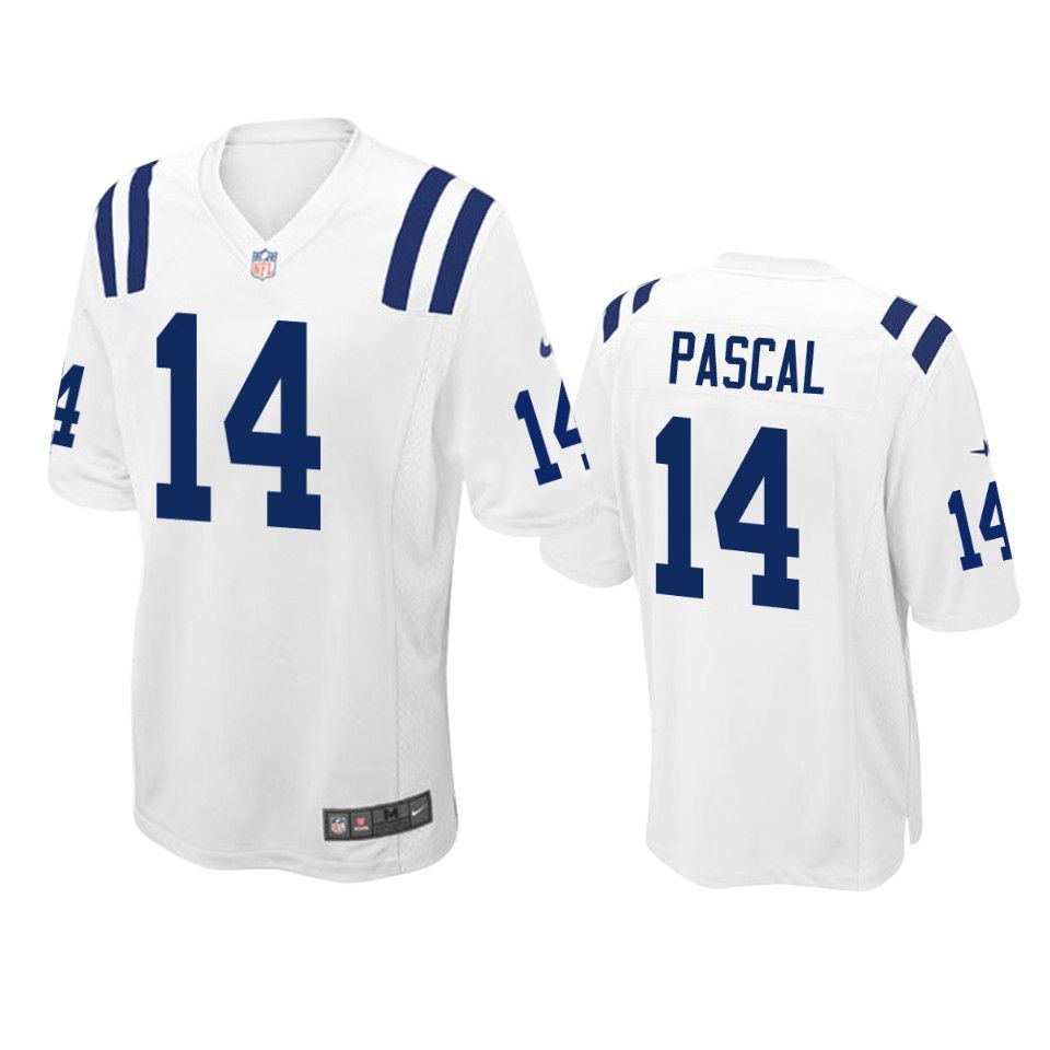 Men Indianapolis Colts #14 Zach Pascal Nike White Game NFL Jersey->indianapolis colts->NFL Jersey
